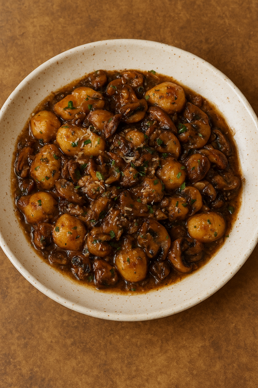 Gnocchi z dzikim sosem grzybowym